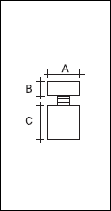 Металлические дистанционные держатели, серия A, схематическое изображение