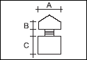 Металлические дистанционные держатели, серия B, схематическое изображение