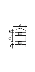 Металлические дистанционные держатели, серия F, схематическое изображение
