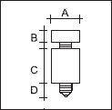 Металлические дистанционные держатели, серия H, схематическое изображение