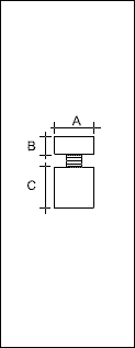 Металлические дистанционные держатели, держатели на магните для одной плоскости, серия M, схематическое изображение